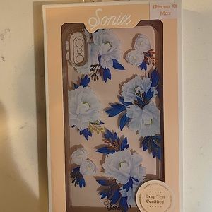 iPhone XS Max clear coat case with flowers